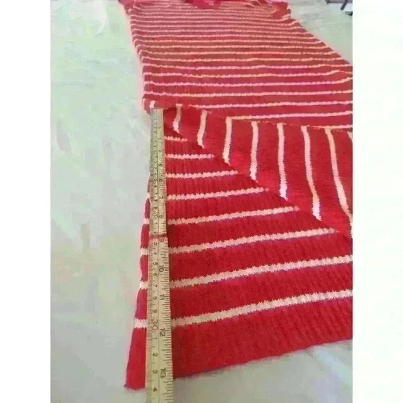 ZESICA Womens LS Striped Knit Collared Side Slit Bodycon Sweater Dress - L - Picture 3 of 7